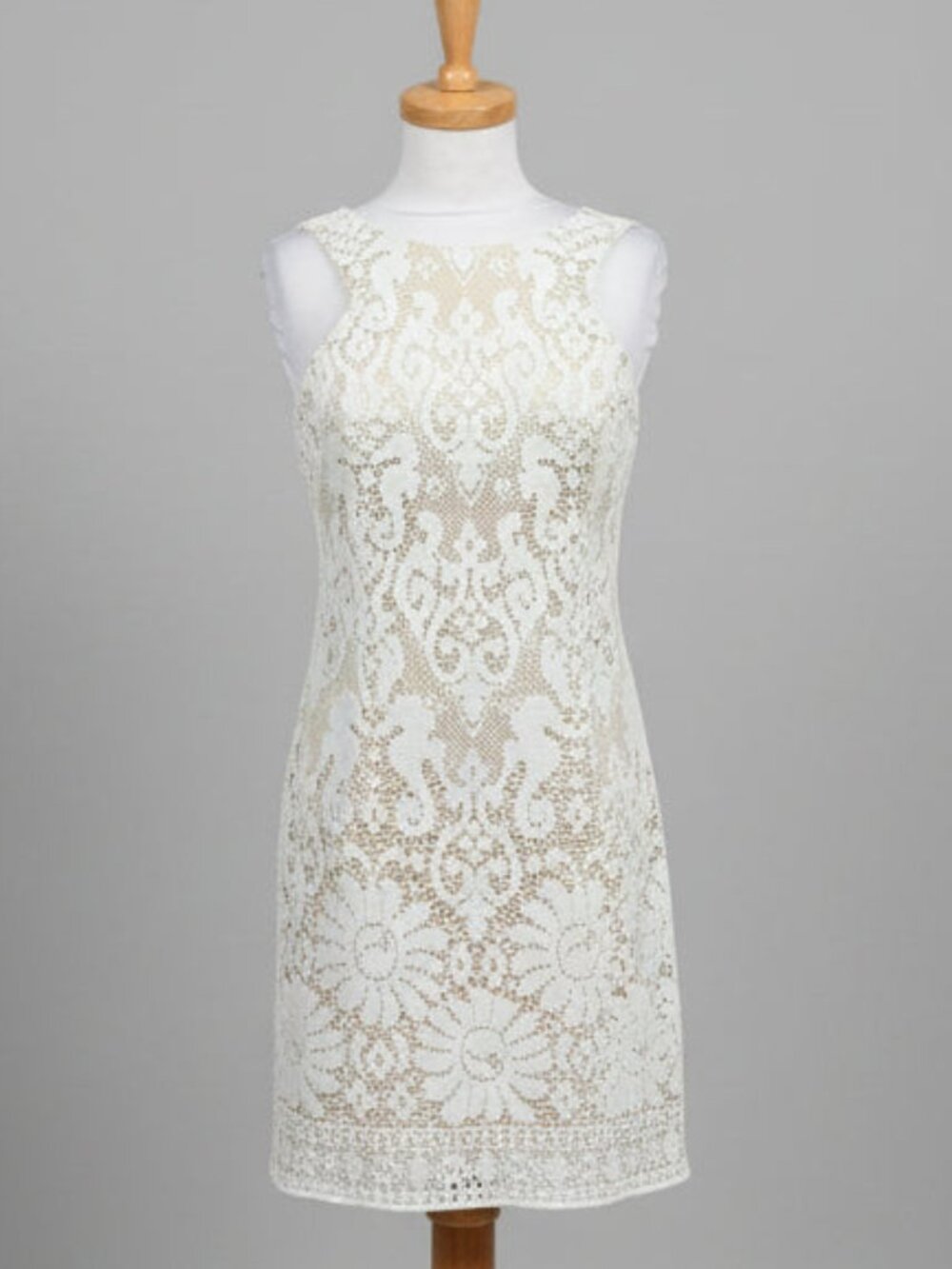Lilly Pulitzer white and gold lace Largo dress, size 8